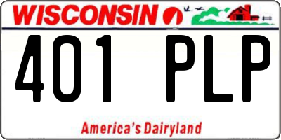 WI license plate 401PLP