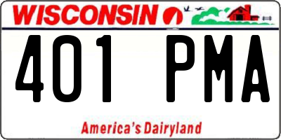 WI license plate 401PMA