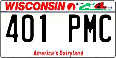 WI license plate 401PMC