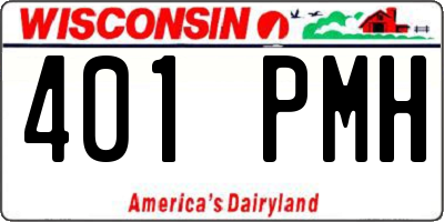 WI license plate 401PMH