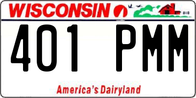 WI license plate 401PMM
