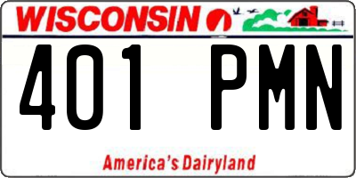 WI license plate 401PMN
