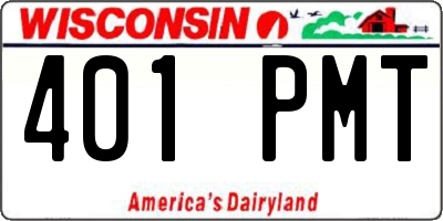 WI license plate 401PMT