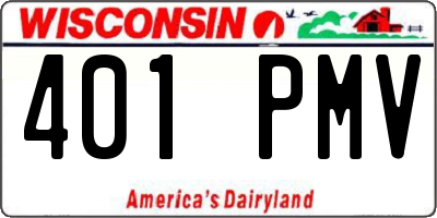 WI license plate 401PMV