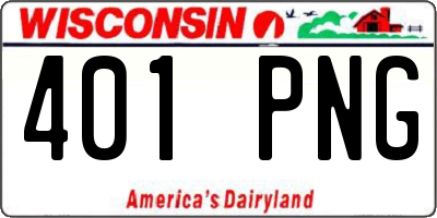 WI license plate 401PNG