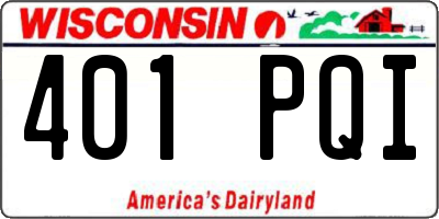 WI license plate 401PQI