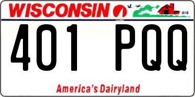 WI license plate 401PQQ