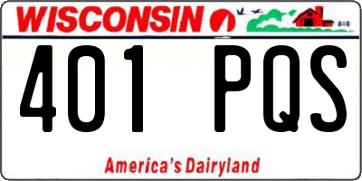WI license plate 401PQS