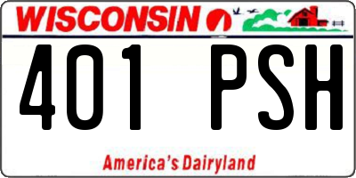 WI license plate 401PSH
