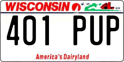 WI license plate 401PUP