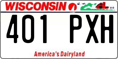 WI license plate 401PXH