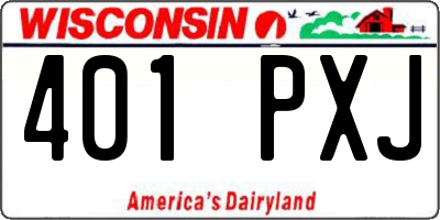 WI license plate 401PXJ