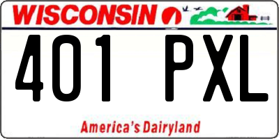 WI license plate 401PXL