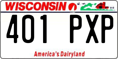 WI license plate 401PXP