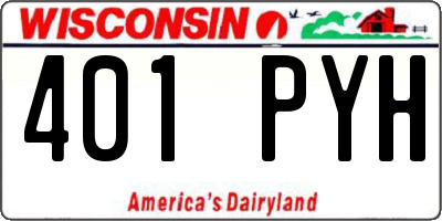 WI license plate 401PYH