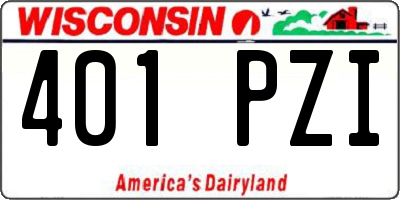 WI license plate 401PZI