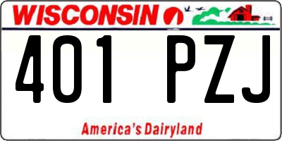 WI license plate 401PZJ