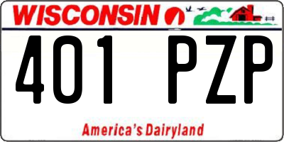 WI license plate 401PZP