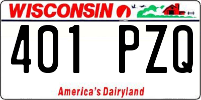 WI license plate 401PZQ