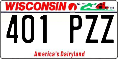 WI license plate 401PZZ