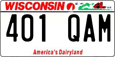 WI license plate 401QAM