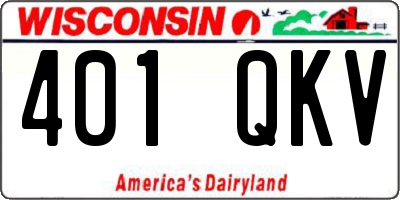 WI license plate 401QKV