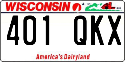 WI license plate 401QKX