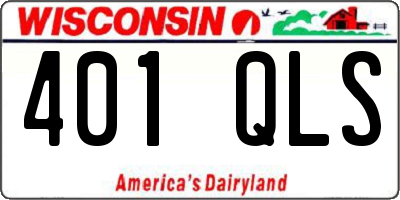 WI license plate 401QLS