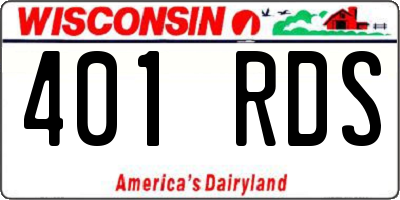 WI license plate 401RDS