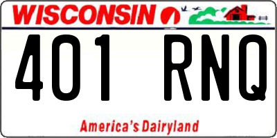 WI license plate 401RNQ