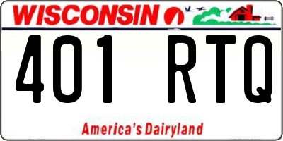 WI license plate 401RTQ