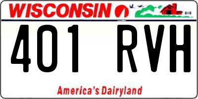 WI license plate 401RVH