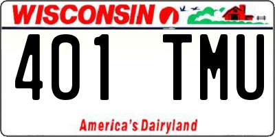 WI license plate 401TMU