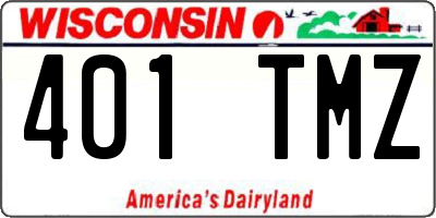WI license plate 401TMZ