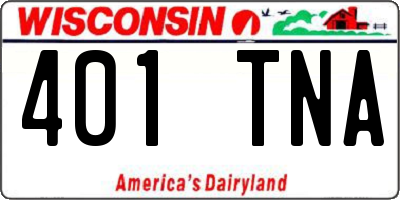 WI license plate 401TNA