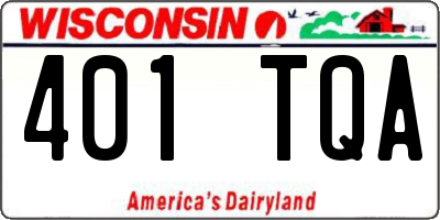WI license plate 401TQA