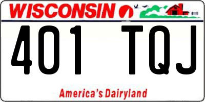 WI license plate 401TQJ