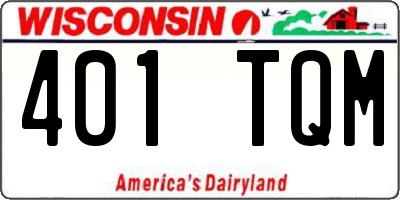 WI license plate 401TQM
