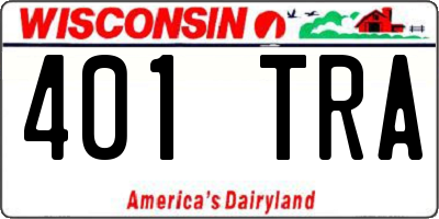 WI license plate 401TRA