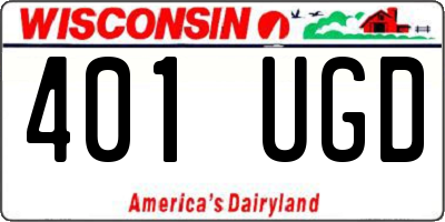 WI license plate 401UGD