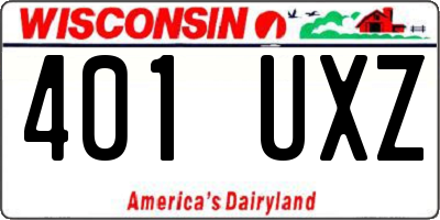 WI license plate 401UXZ