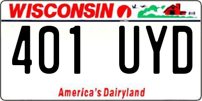 WI license plate 401UYD