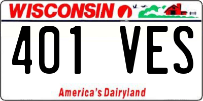 WI license plate 401VES