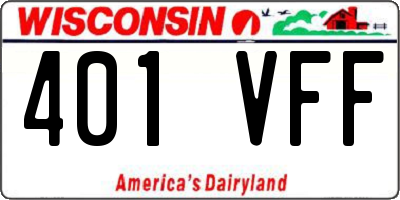 WI license plate 401VFF