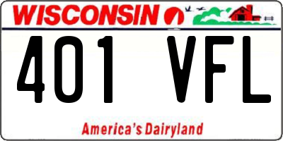 WI license plate 401VFL
