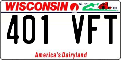 WI license plate 401VFT