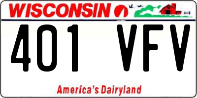 WI license plate 401VFV