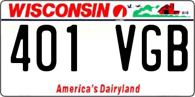 WI license plate 401VGB