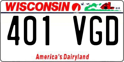 WI license plate 401VGD