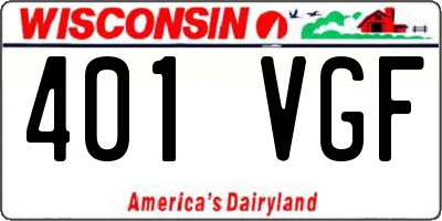 WI license plate 401VGF